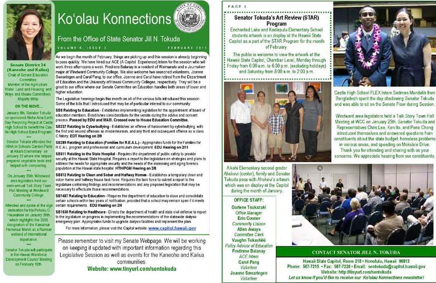 February 2011 Newsletter - Ko‘olau Konnections