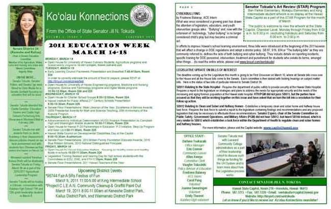 March 2011 Newsletter - Ko‘olau Konnections