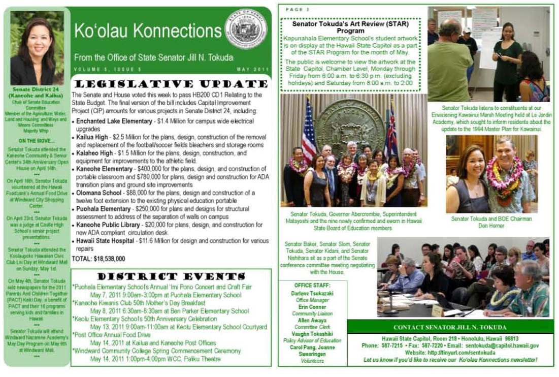 May 2011 Newsletter - Ko‘olau Konnections