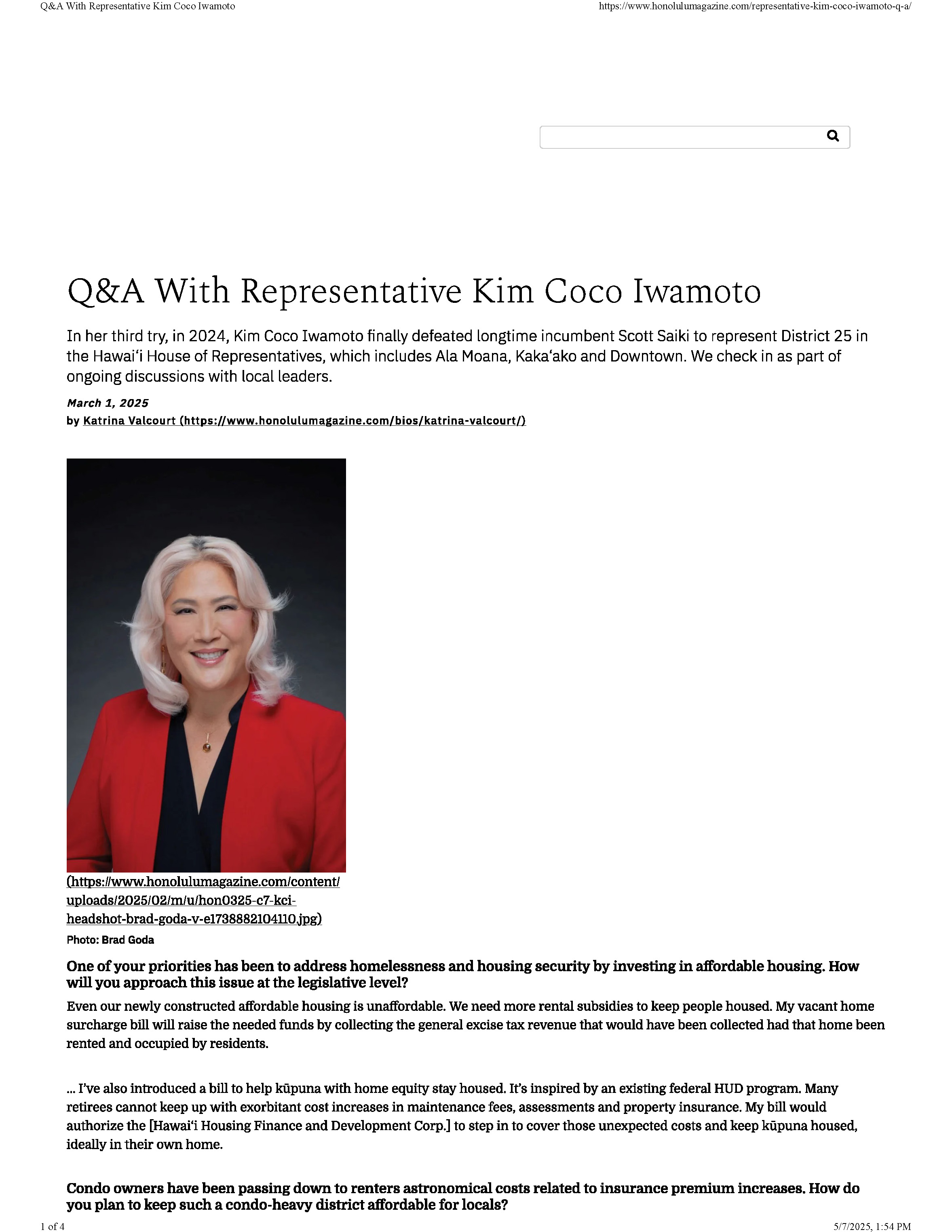 Page 1 of honolulu magazine